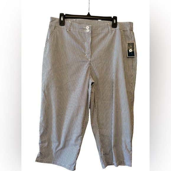 Karen Scott Striped Capri Pants Size 14 P - Picture 5 of 11